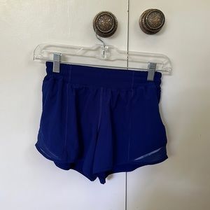 Blue lululemon shorts in good shape for sale!!!